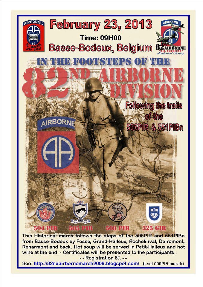 Ardennes 2013 ; marche de la 82nd Airborne 15021510