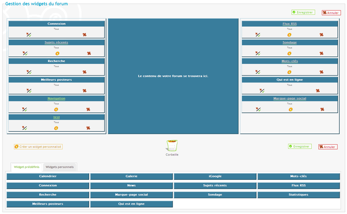 Widgets !!! + Administration du portail en mode Drag & Drop Firesh24