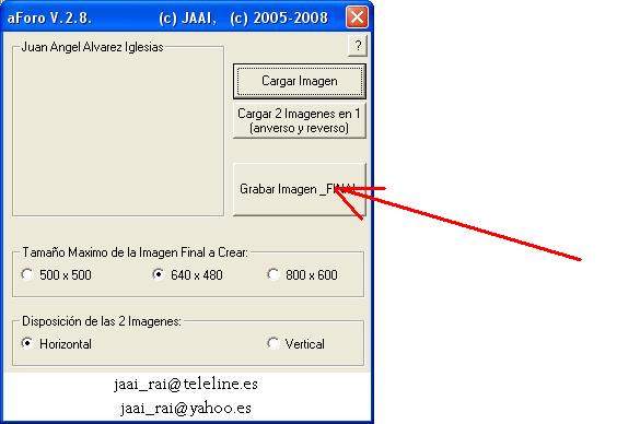 Programa/Utilidad para gestion de imagenes aForo Grabar10