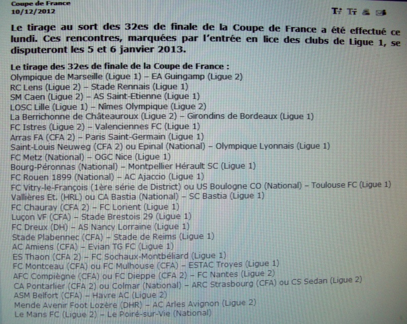 Coupe de France 2012 Tirage12
