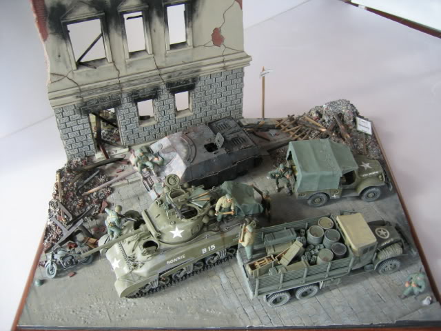 Sherman M4A1 Italeri - GMC CCKW 353 Heller - Dodge M6 Italeri - Jagdpanzer IV L/70 Italeri tout au 1/35e Allema37