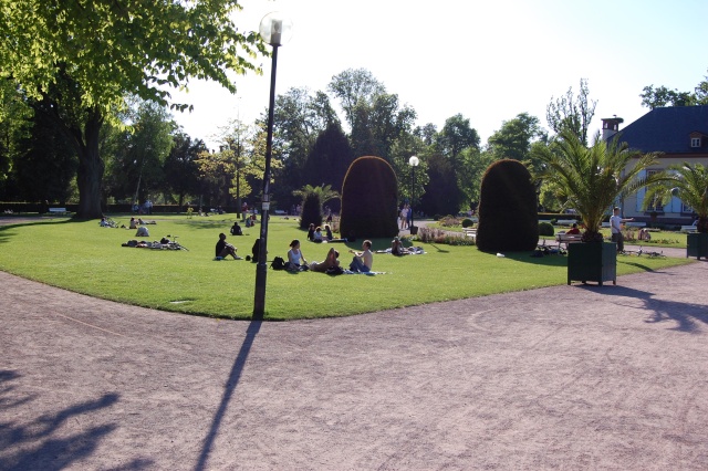 Europe, France, Strasbourg, Le parc de L'orangerie et ses cigognes. Dsc_0242