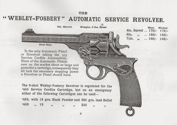 Ma dernière folie, le revolver semi automatique Webley Fosbery - Page 3 Fosber10