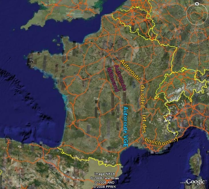 La France sous toutes ses coutures avec Google Earth Routes12