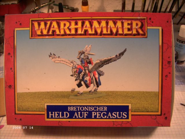 Warhammer - Bretonischer Held auf Pegasus - Fertig P110