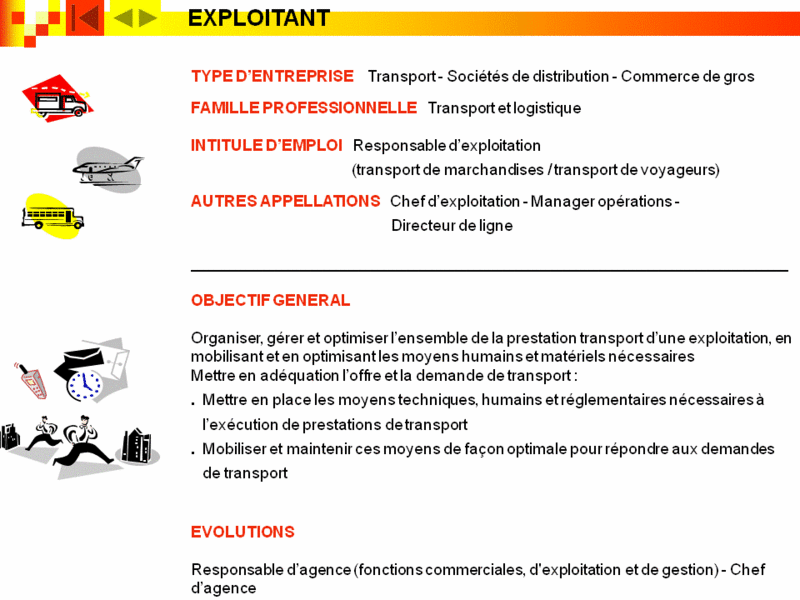 Exemple de mtiers aprs le DUT GLT Diapos59