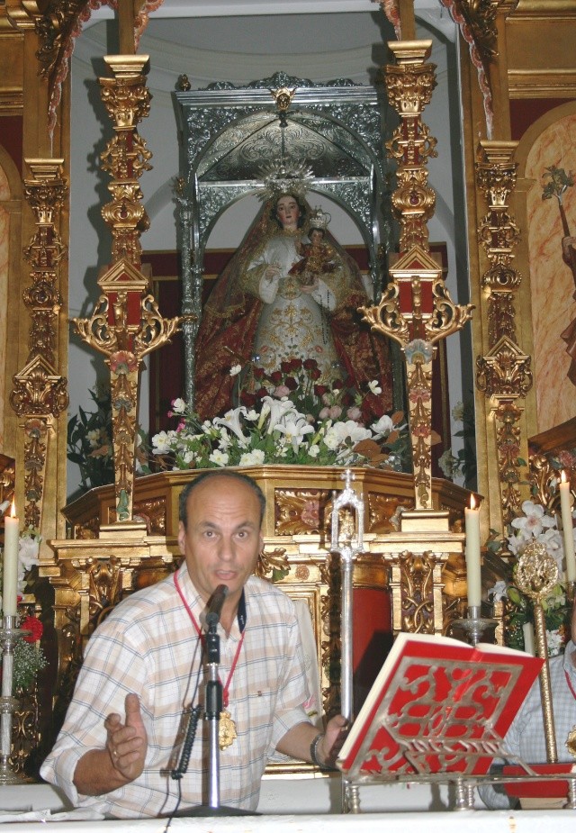 Entrega de Vara al Hno. Mayor Romera 2009 - Virgen de Flores, Encinasola. Hm-1910