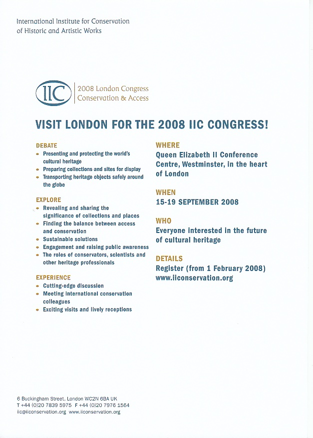 22ème congrès de l'IIC Londres 15-19 septembre 2008 Img_ti10