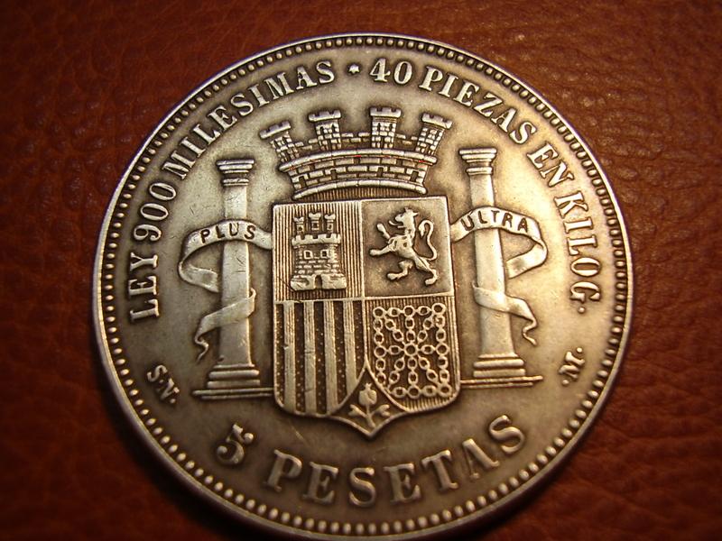 Moneda de 5 pesetas 1869 Falsaa10
