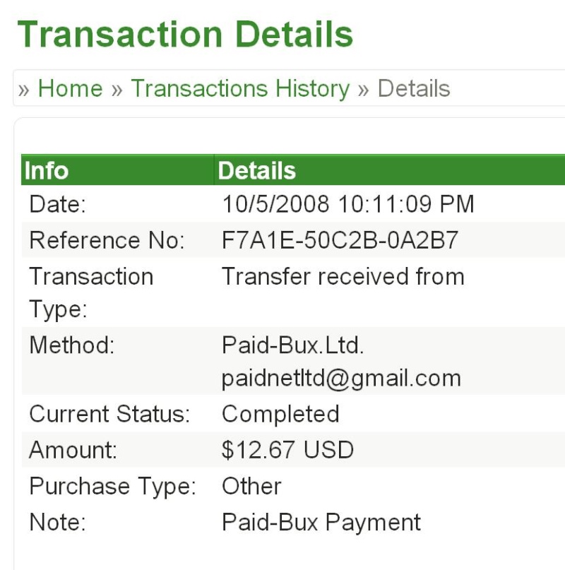 Got paid from paid-bux 9thpay10