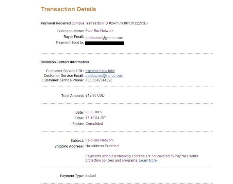 Payment proof Paid-b10