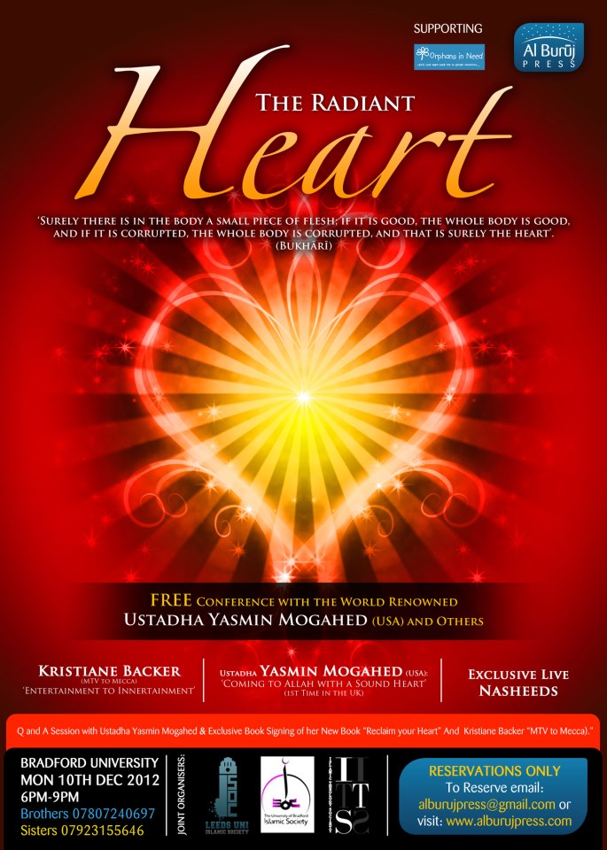 * The Radiant Heart: Exclusive FREE Event with Yasmin Mogahed (USA) in Bradford * Radian10