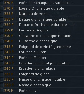 Qui fait quoi? Armes210