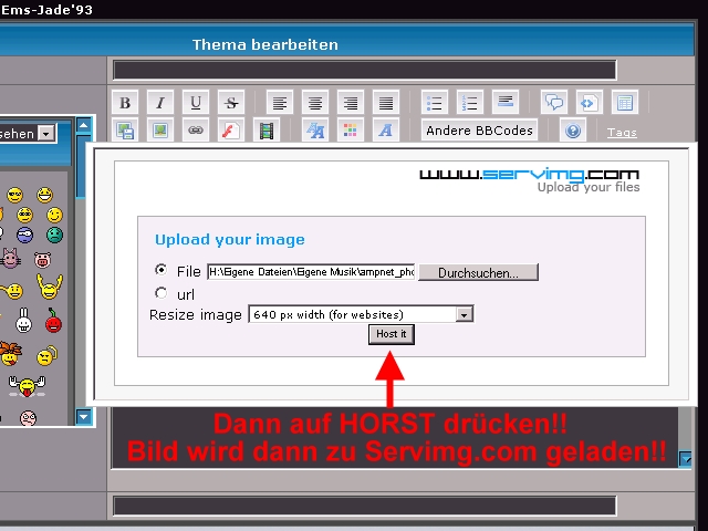 Erklärt wie man Bilder ins Forum laden kann Bilder13