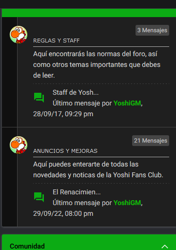 Todo sobre la Versión Móvil de Yoshi Fans Club Image229