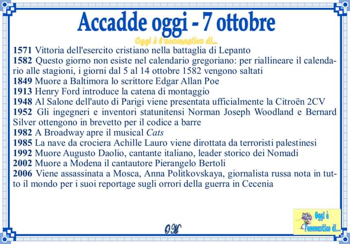 Accade oggi 7 Ottobre  Fb_im663