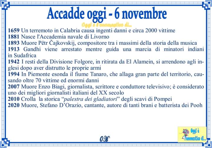 Accade oggi 6 Novembre  Fb_im696