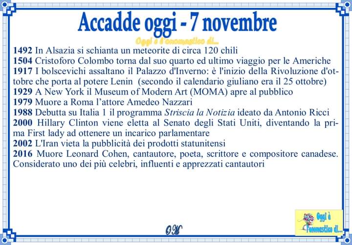 Accade oggi 7 Novembre  Fb_im699