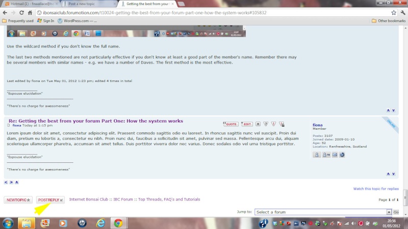 f. Getting the best from your forum Part Three: Posting / Creating new Topics Post_r10