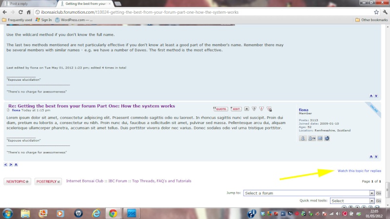 e. Getting the best from your forum Part Two: The Forum (where it all happens) Watch_10
