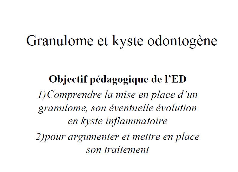 Granulome et kyste odontogène Kyste10