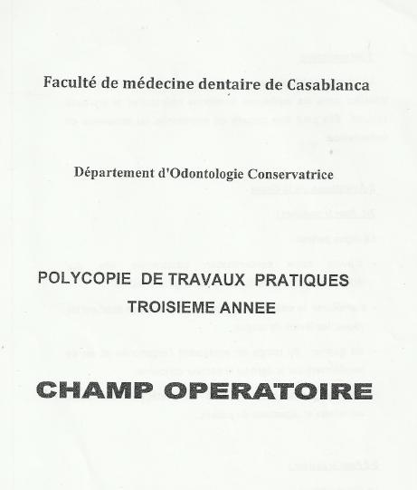 champ opératoire Oper10