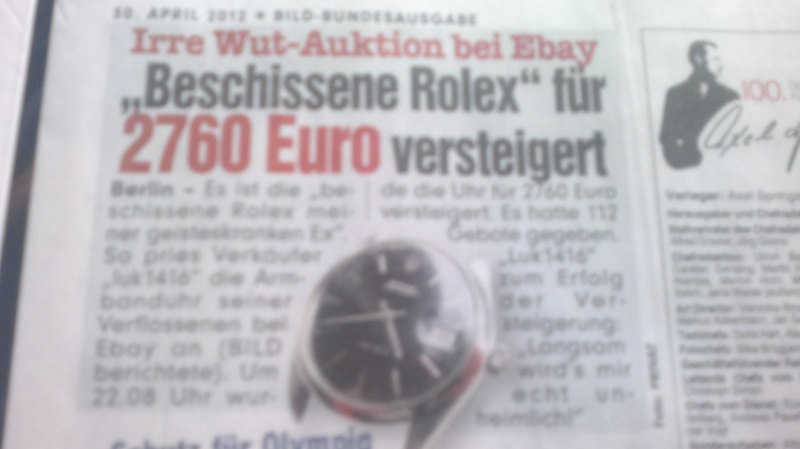 "Beschissene Rolex" versteigert... 30042010