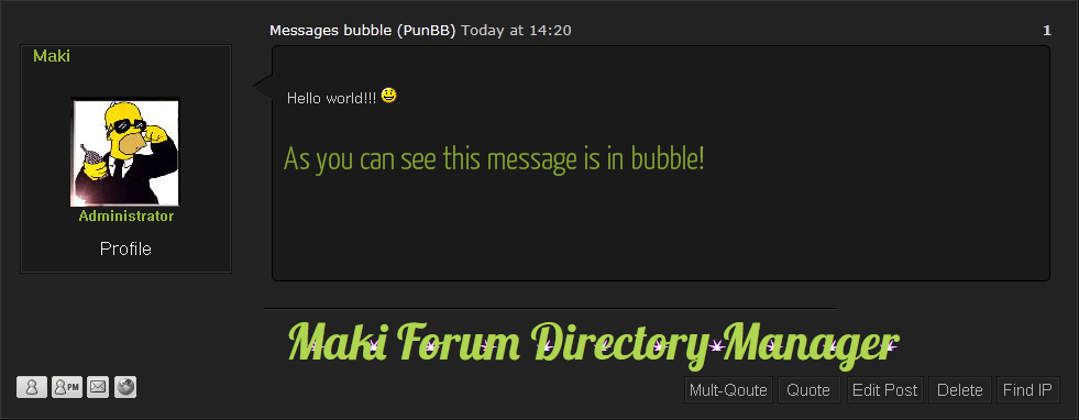 How to put messages in bubble [PunBB] Bex10