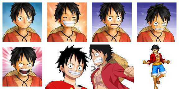 ONE PIECE Characters Faceset MEGA PACK Luffyf10