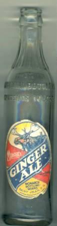 monarch bottling works saint jean ginger ale label Monarc13