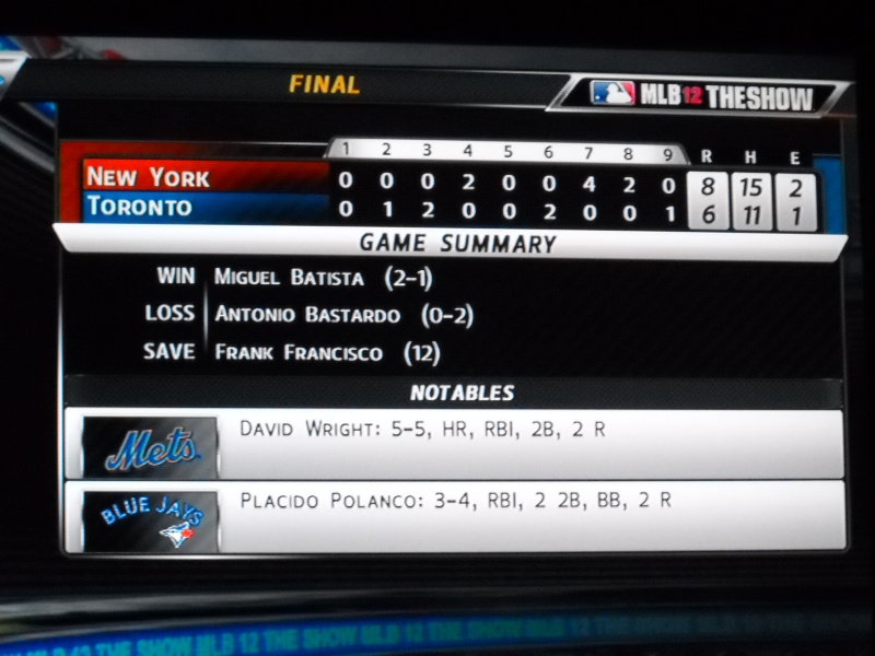 The Toronto Blue Jays Franchise --- MLB 12: The Show Dscn3313