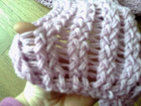 Une écharpe au tricotin