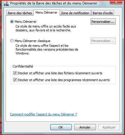 Problème avec le paneau Windows Captur21