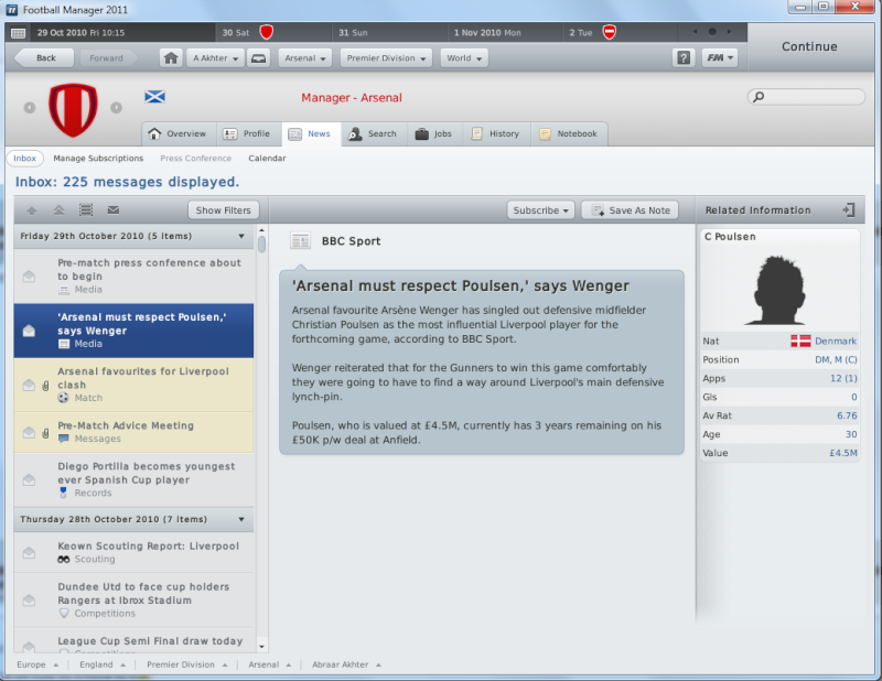 Weird Football Manager occurrences.  Poulse10