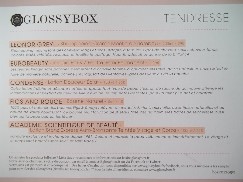 [Mai 2012] Glossybox "Tendresse" 100_1210
