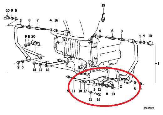 visserie pare cylindres bmw k75 rt  B0001014