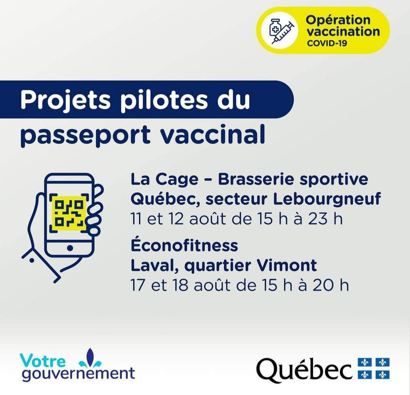 Le Québec devient la première province canadienne à imposer le Passeport Vaccinal ! 21147410