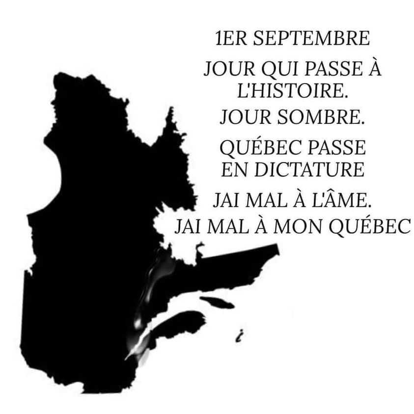 1er septembre 2021 - Le Québec entre officiellement en Dictature avec l'obligation du Pass Sanitaire 24097810