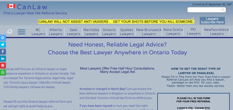 CanLaw, un service juridique offert aux citoyens canadiens fait de la discrimination ! 24361110