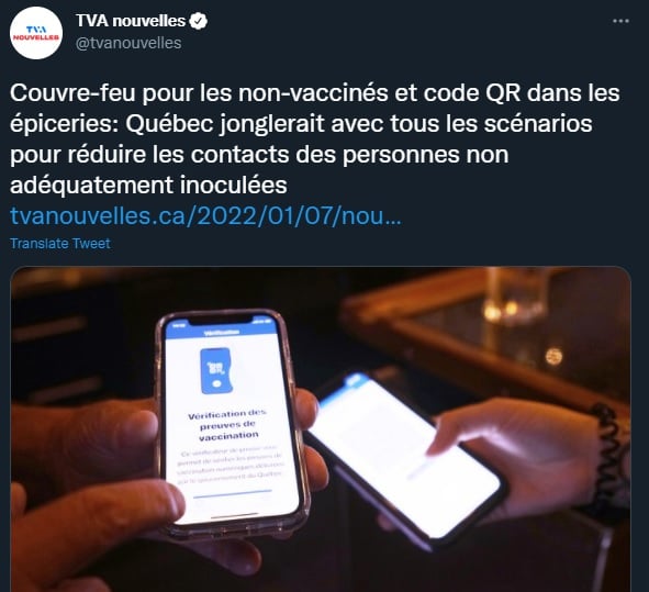 Le Québec s'engage vers la Dictature Sanitaire - Chasse aux non-Vaxx et Vaccination obligatoire ! 27160210