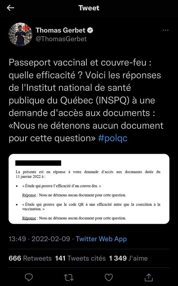 Le Québec devient la première province canadienne à imposer le Passeport Vaccinal ! - Page 3 27348810