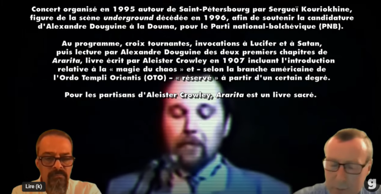 Alexandre Douguine, Adepte du Sataniste Aleister Crowley - Interview de TV-Libertés avec Daria Douguine ! Dougui10