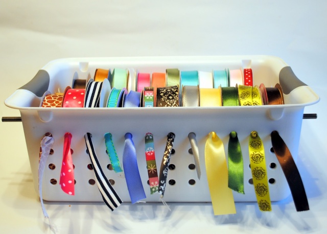 Laundry basket for ribbon storage! Genius ! Ribbon10