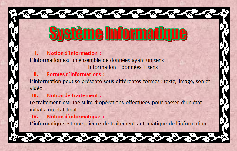 1- Système Informatique S110