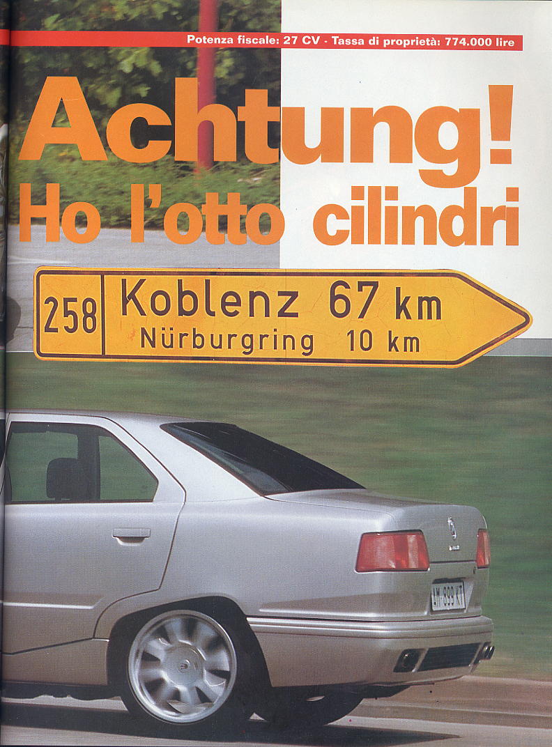 prova quattroporte IV v8 al nurburgring....automobilismo...settembre 1996 00511