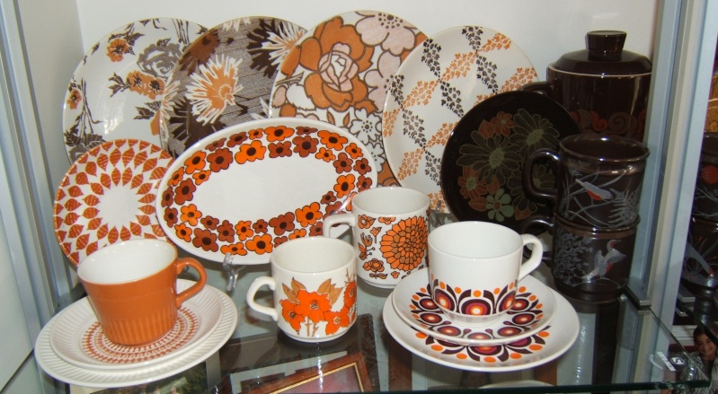 Some of my precious retro orange and brown collection  Shelf112