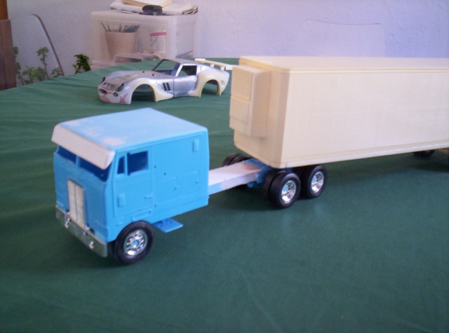 truck peterbilt cabover et trailer custom 1/32 9_00810