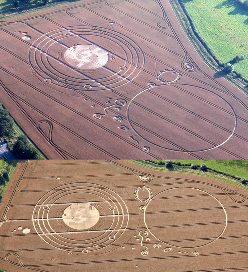 Un crop circle en 2008 illustre ce qui pourrait se passer dans l'espace le 21 décembre 2012 E14