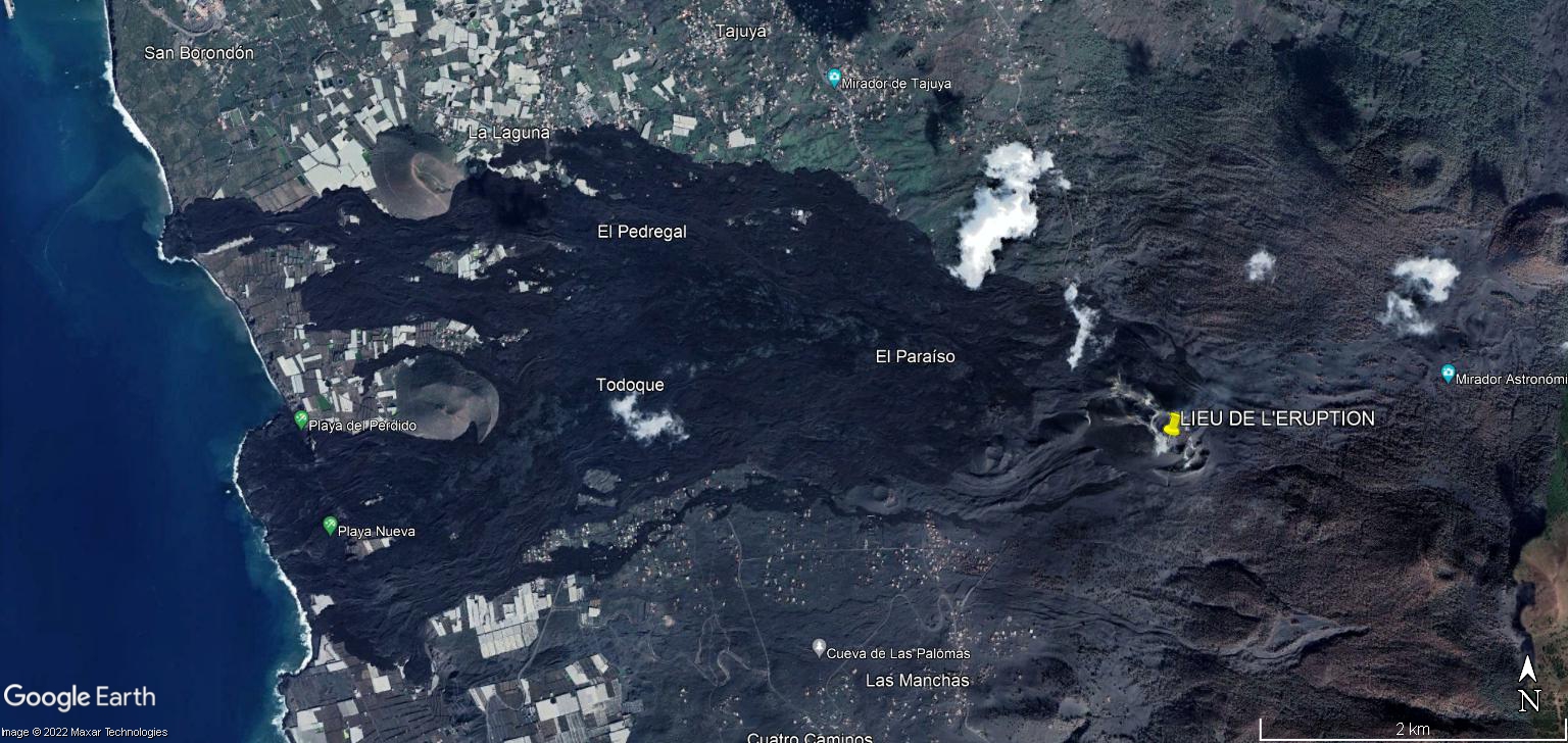 [Enfin visible sur Google Earth]Le Volcan Tajogaite - Eruption du volcan Cumbre Vieja - Ile de La Palma - Canaries Ge-taj11