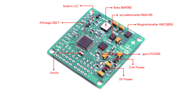 THE NEW MultiWiiCopter Board 35mm X 35MM Wiiboa11